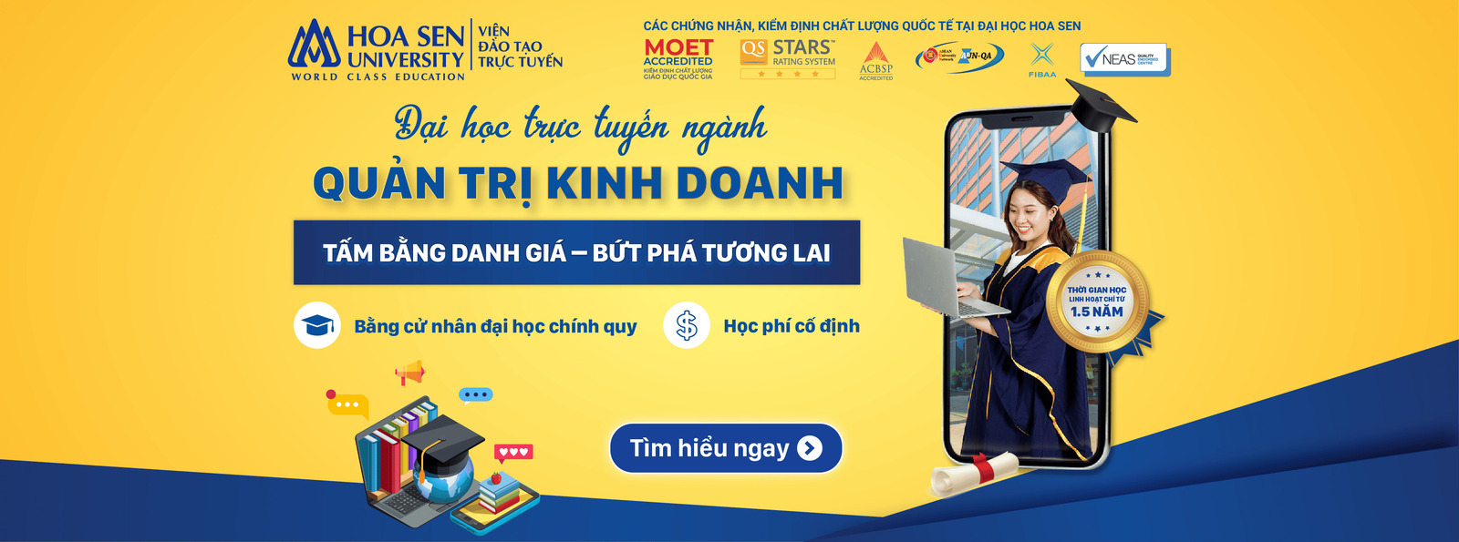 đại học trực tuyến ngành Quản trị kinh doanh